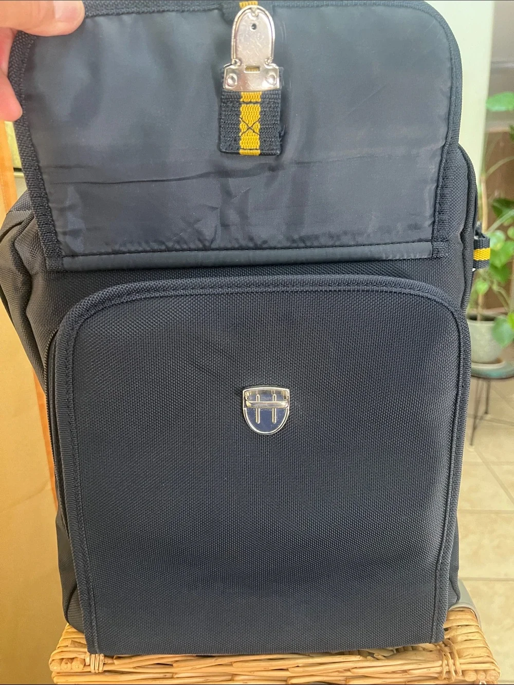 Ralph Lauren Polo Sport Black and Yellow Men’s Backpack. Size 17x12x8 inches.